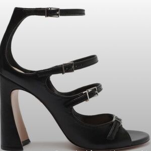 NWT Schultz Roman Leather Sandal | Black Leather | Size 7.5